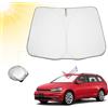 BIBIBO Parasole Auto Parabrezza compatibile con Golf Mk7 7.5 / SEAT Leon MK3 / Leon Cupra 5F 2013-2019, Parasole per Auto per la Parabrezza Anteriore, Copri Cruscotto Auto Interno Contro i Raggi UV