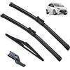 Autopixl Tergicristallo anteriore posteriore compatibile con Ford Ka MK2 2009-2015 Decespugliatore for parabrezza Accessori for auto 2010 2011 2012 2013 2014 (Color : Front Rear, Size : LHD)