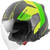 Bogotto V586 Detri BT Casco Bluetooth Jet, nero/verde, XS