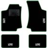 QUEMAR Tappetini Auto per Golf III 1991-1997, Bordo Verde, 4 Ricami | Kit Tappeti Moquette e Gomma su Misura / Set 2 Anteriori + 2 Posteriori / Ricami e Colori Personalizzati / Antiscivolo