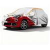 Generico Telo Copriauto Invernale per Fiat 500X (2014-2025),Copertura Auto per Esterno,Impermeabile Anti UV Resistente Alla Neve e Antigraffio,Protezione Invernale,con Zip Laterale