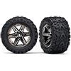 Traxxas 6773X Gomme Talon 2.8 su Cerchi Cromati Neri Hex 12mm