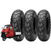 Deestone 3 Pneumatici 100/90-10 X Piaggio Ape 50 Moto Scooter TASSELLATI 8PR GOMME EGF10TSD 61L COPERTONI TUBELESS