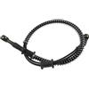 MOCNT Nero 110cm Tubo Olio Freno Moto 28 Gradi Tubo Freno Olio Idraulico Frizione Motocross Tubo Flessibile Olio Freno Rinforzato Intrecciato in Acciaio Cavo Linea con Molla