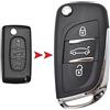 XUKEY Custodia per chiave auto a telecomando, con i 3 pulsanti modificati