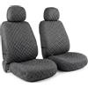 Auto Accessori Lupex Coprisedili Universali Auto, in poliestere trapuntato, anteriori e posteriori, per berline standard, no suv (Coppia Anteriore, Grigio)
