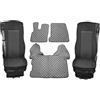 Generic Set di coprisedili e tappetini grigi per DAF 106, in eco-pelle, per camion automatici - Interni per autocarri