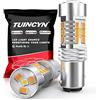 TUINCYN 1157 Switchback LED Indicatori di direzione Lampadine estremamente luminose BAY15D 1016 1034 3496 7528 1196 Luce freno di coda auto ambra-off-ambra-off (contiene 2 lampadine)
