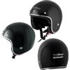 A-Pro Casco Moto Jet Omologato ECE 22-06 Nero custom scooter naked taglia M