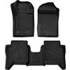 SHAOHAO Set di tappetini per auto compatibili con Ford Ranger T9 XL XLT 2023 2024 2025 veicoli a benzina extra alti tappetini accessori tappetini interni impermeabili antiscivolo Ford Ranger Wildtrak