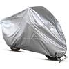 ANFTOP Telo Coprimoto Impermeabile Per Esterno XXL universale 210D Spessa Tessuto Copri Scooter Moto Motociclo - Colore: argento 2XL