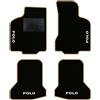 QUEMAR Tappetini Auto per Polo III 1994-2002, Bordo Beige, 4 Ricami | 6N - 6N2 / Kit Tappeti Moquette e Gomma su Misura / Set 2 Anteriori + 2 Posteriori / Ricami e Colori Personalizzati