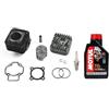 Generic DR 70cc Kit KT00086 + Candela + Olio Motul 710 Gruppo Termico Cilindro e Pistone Ghisa D. 48 Scooter Compatibile Con Piaggio - Gilera - Aprilia - Derbi
