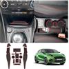 LUWU Tappetini Antiscivolo per Ford Puma ST ST-Line Titanium 2020-2024 Tappetini Antiscivolo in Gomma per Console Centrale, Portaoggetti, Porta Bicchieri, Accessori Ford Puma 2024 (Rosso)