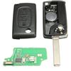 Katur Telecomando di ricambio per Peugeot Citroen Berlingo 433 MHz, con 3 pulsanti, con batteria ID46 e chip