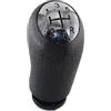 QILINGS Pomello del Cambio Per Dacia Per Sandero Per Stepway II MK2 2013-2023, Plastica + Pelle, Nero, One Size, Moderno, Cambio, A forma di L, Auto, Gear Shift Knob