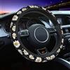 Mexpekil Coprivolante universale per auto con margherite e fiori, antiscivolo, accessorio decorativo per auto, adatto alla maggior parte delle auto (38 cm), confezione da 1