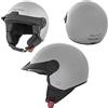 A-Pro Piconet Casco Jet Frontino Moto Scooter Quad Custom Argento ECE 22-06 TAGLIA M