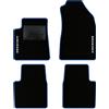 QUEMAR Tappetini Auto per Citroen C3 Aircross II, Bordo Blu, 2 Ricami