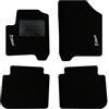 QUEMAR Tappetini Auto compatibili con Citroen C3 Picasso 2009-2017/ Kit Tappeti in Moquette e Gomma su Misura (Set 2 Anteriori +2 Posteriori)/Ricami e Colori Personalizzati (Bordo Nero, 2 Ricami)