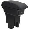 OYHCM Bracciolo centrale per Fiat Fiorino 2008-2024,3 USB | Per Fiat Fiorino Bracciolo,2 USB + USB-C,Doppio vano portaoggetti,Coperchio scorrevole,Pelle PU,Installazione senza forare