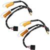 OUKENS Resistore di carico del decodificatore LED, 2pcs Errore lampeggiante del faro dell'auto LED Cablaggio del resistore di carico del decodificatore per H4