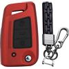 ontto Custodia per Chiave Auto Adatta per VW Golf 7 MK7 Polo T-ROC Seat Ibiza Leon FR Altea Skoda Octavia Fabia Telecomando Cover in ABS Portachiavi Rosso di Protezione B