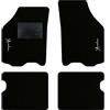 QUEMAR Tappetini Auto compatibili con Lancia Ypsilon 3 porte 2003-2011/ Kit Tappeti Moquette e Gomma su Misura (Set 2 Anteriori + 2 Poster.)/ Ricami e Colori Personalizzati (Bordo Nero, 2 Ricami)