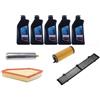 AOQ ORIGINAL QUALITY AOQ - KIT TAGLIANDO 4 FILTRI COMPATIBILE CON BMW SERIE 1 (E81) (E87) 116 D 118D 116 & 143 CV DAL 2007 con 5 litri olio originale Twin Power Turbo 5230