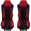 Generic Coprisedili per camion progettati per adattarsi a IVECO STRALIS S-WAY HI-WAY in velluto e ecopelle rossa