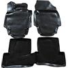 J&J AUTOMOTIVE Tappetini Auto in Gomma su Misura per Renault Captur 2013-2019, Set da 4 Pezzi, Bordo Alto 4 cm, Antiscivolo, Inodore, Colore Nero