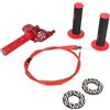 BIUGERCN Gruppo Acceleratore Moto 22 mm Universale per CRF50 KLX SSR TTR 110, Rosso | Misura 22 mm, Cavo Acceleratore, Albero Rotante, Comando Acceleratore, per CRF50 KLX SSR TTR 110 125 150 200 250cc