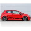 worldcustomchopper 2 FASCE ADESIVE STICKERS SCACCHIERA SOTTO PORTA FIAT GRANDE PUNTO DECALCOMANIE GRAFICHE AUTO TUNING (NERO LUCIDO)