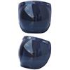 Klanata Lente per parabrezza con visiera a bolla per casco moto con staffa ribaltabile per 3 caschi aperti a scatto, materiale PC ad alta definizione, protezione per gli occhi a prova di (Abbronzatura scura)