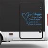 Generico Adesivo sticker camper frase frasi OGNI VIAGGIO LO FAI 3 VOLTE -caravan roulotte- accessori grafiche fiancata scegli colore cod.1979 (056 Blu Leggero, cm 35 x 25)