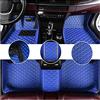 Muchkey Tappetini Abitacolo Auto per Volkswagen | Tiguan Touran Phaeton Scirocco Jetta Bora Golf Caddy Touareg Personalizzare Tappetino Blu