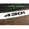 ontto Adesivo Emblema Lettera Numero per BMW Serie 4 420i 428i 430i 435i 440i Emblema Distintivo Adesivo Baule Posteriore Coperchio Numero Lettere Adesivo Decorazione Auto Nero Opaco- 430i