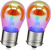 Ruiandsion 1156 P21W Lampadina Alogena, 12V Senza Polarità 1073 1093 1295 Rossa, Sostituzione per Luci di Retromarcia, Indicatori di Direzione, Luci Posteriori, 2 pezzi