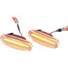 Hoandkp LED Dinamico Indicatore LED Indicatori Lampeggiante Luce Per Fiat Panda 169 Grande Punto Evo Doblo Fiorino Linea Idea 99-19 Indicatori direzione dinamici(Dynamic Crystal)