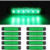 HULX Luci di Posizione per Auto, 10 Pezzi Indicatori di Direzione per Auto Indicatori di Direzione Laterali per Auto Luci di Posizione a LED 6SMD 12V (Verde)