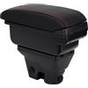 ZENVI Braccioli Compatible with Citroen C3 Braccioli Mk3 2016-2024 Console Centrale Organizer Immagazzinaggio Scatola Doppio Spazio Piastra appoggio gomito estesa （linea rossa）