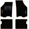 QUEMAR Tappetini Auto compatibili con Lancia Ypsilon 3 porte 2003-2011/ Kit Tappeti Moquette e Gomma su Misura (Set 2 Anteriori + 2 Poster.)/ Ricami e Colori Personalizzati (Bordo Beige, 2 Ricami)
