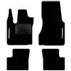 QUEMAR Tappetini Auto per Renault Twingo III, Bordo Bianco, 2 Ricami | 2014-2024 / anche Elettrica / Kit Tappeti Moquette e Gomma su Misura / Set 2 Anteriori + 2 Post. / Ricami e Colori Personal.