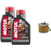 Generico Kit Tagliando Zontes ZT 310 FIltro Olio + Compatibile Con Motul 7100 10W40 2LT