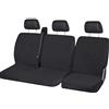 Lupex Shop Set Coprisedili Universali per Furgone 3 Posti misto Cotone poliestere, singolo + doppio, Cintura Alta, colore Nero