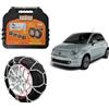 Italfodere Catene da Neve 7 mm Compatibile con Fiat 500 175/65 R14, 185/55 R15, 195/45 R16 Omologate TUV e GS Onorm Speciale Maglie Rinforzate Antislittamento Massima Aderenza (Gruppo 60 185/55 R15, 195/45 R16)