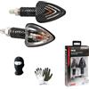 MOTO SPORT MONDO COMPATIBILE CON TRIUMPH STREET TRIPLE 675 COPPIA DI FRECCE A LAMPADINA 21W IN CARBON LOOK OMOLOGATO 90066 LAMPA FOCAL INDICATORI DI DIREZIONE