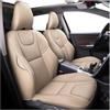 SANDSIS Per Volvo XC60 2011-2017 V60 2012-2015 S60 2011-2013 Set Completo Di Coprisedili Universali In Pelle Auto Coprisedile Seduta(Beige)