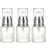 Happyupcity 3 flaconi vuoti da 15 ml in vetro smerigliato trasparente con pompa per lozioni, cosmetici, contenitori da viaggio, dispenser per crema, emulsione, fondotinta, toner