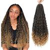 Saisifen 8 Pacchi Boho Dea Box Trecce Capelli All'uncinetto per Le Donne Nere, Pre-ciclo Bohemian Micro Trecce Con Capelli Ricci T27 Biondo Miele Sfumato 30 Pollici(75cm)